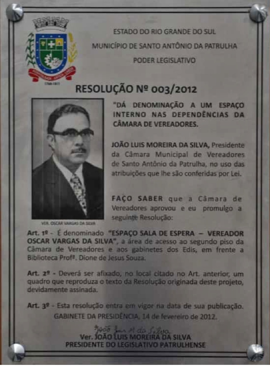 Vereador Oscar Vargas da SilvaOK